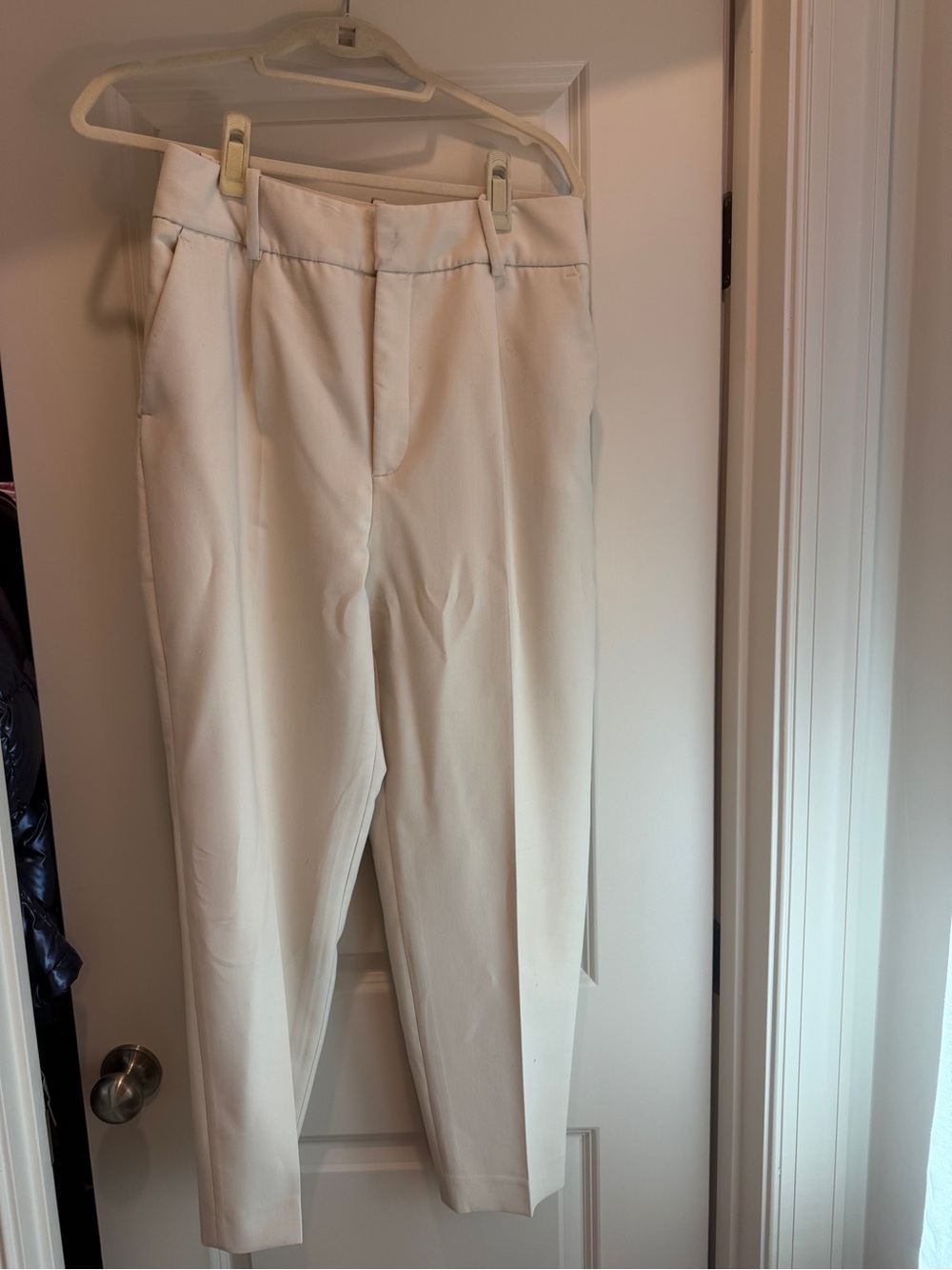Zara Men's Cream Dress Pants - Straight Tailored Style